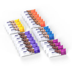 HMR Bar multi-flavor display demonstrates convenience of a 24-count bulk pack.