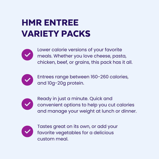 HMR Entrees Mac & Cheese ready-to-eat, creamy comfort in minutes.