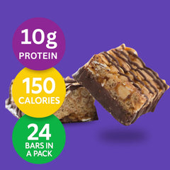 HMR Fudge Graham Bar on plate, a healthy treat option