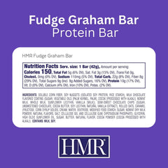 HMR Fudge Graham Bar unwrap close-up showing indulgent toppings