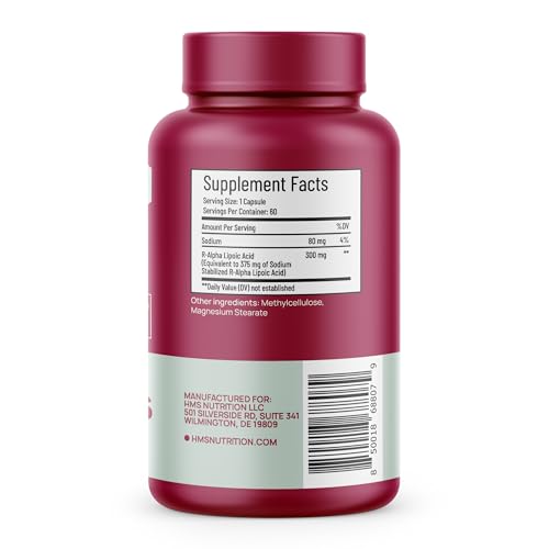NSF Certified HMS Nutrition R-ALA label signals trusted, clean formula.