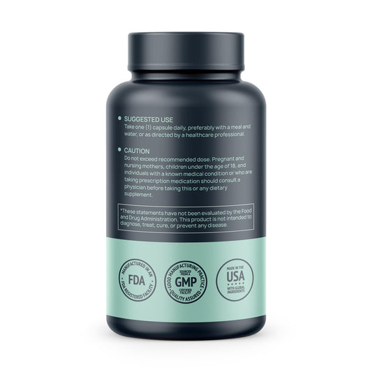 HMS Trans-Pterostilbene capsules close-up showing high bioavailability potential.