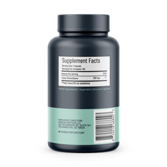 HMS Nutrition 120-capsule bottle with label emphasizing non-GMO and allergen-free.