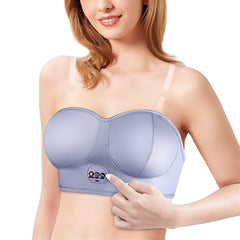 HMYILY 3in1 heating chest massage bra front view for discreet everyday relief.