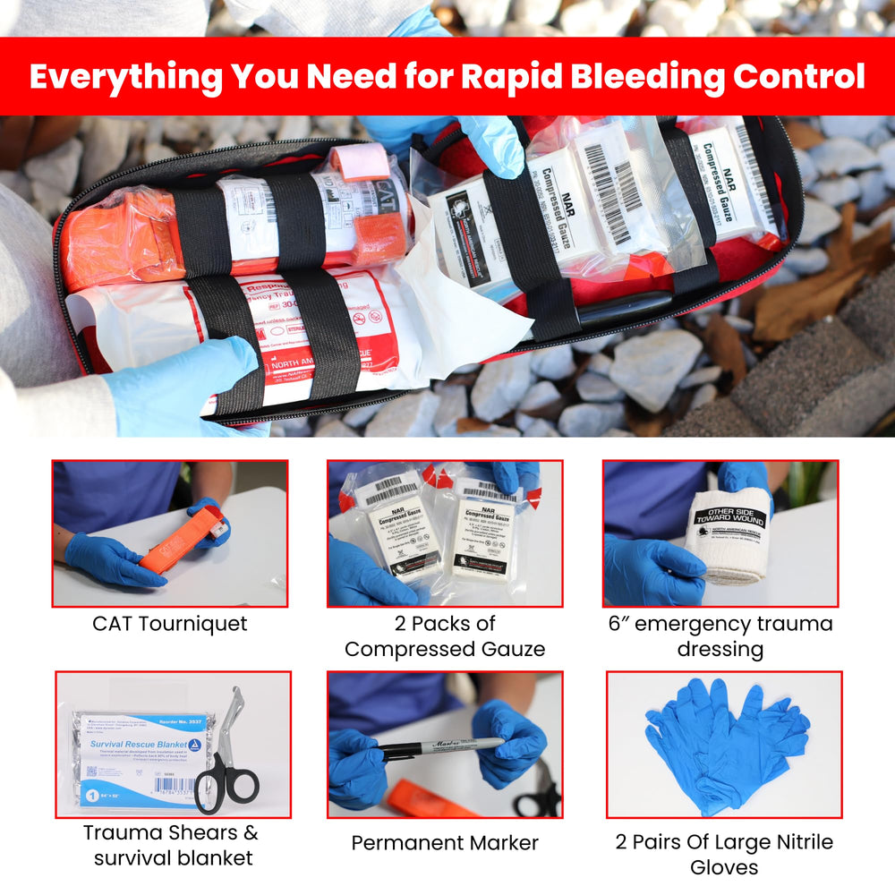 HMZ Medical 6 inch emergency trauma dressing for secure wound coverage