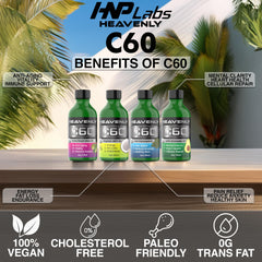 HNP Labs C60 avocado oil label shows organic quality and skin care potential