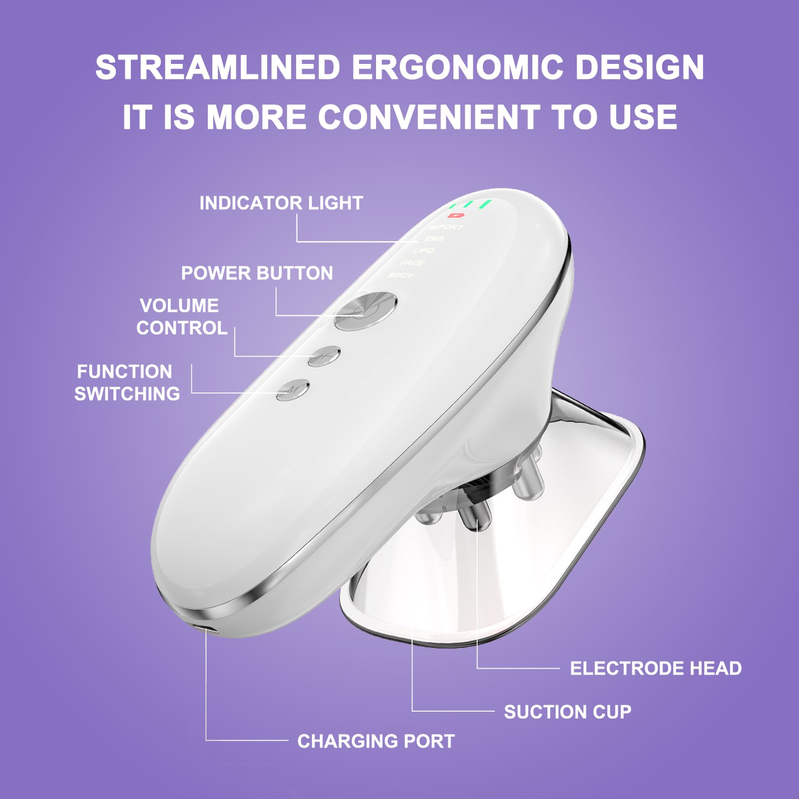 HNSYDZSW small suction cup for arms and calves precision massage
