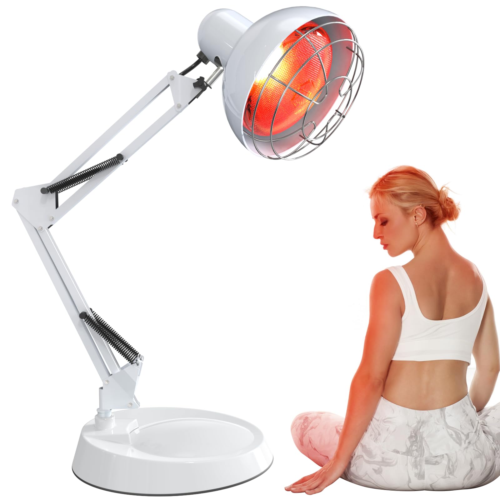 Hoakya near infrared lamp with a 360-degree adjustable neck for targeted therapy.