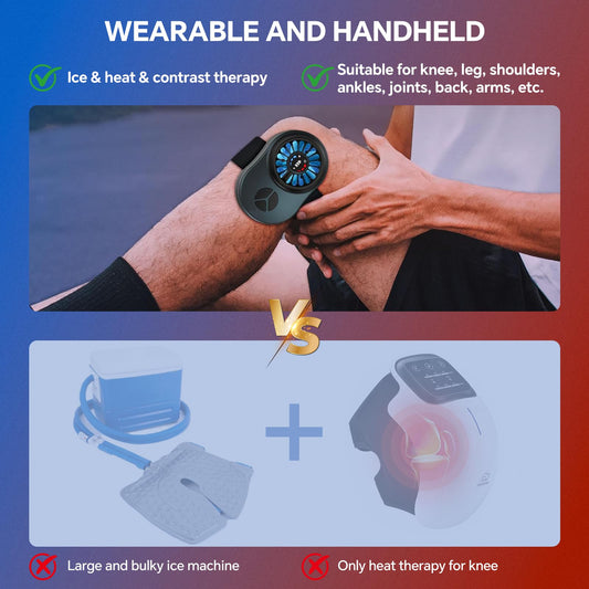 Hoakya rechargeable handheld knee ice machine enables convenient recovery at home
