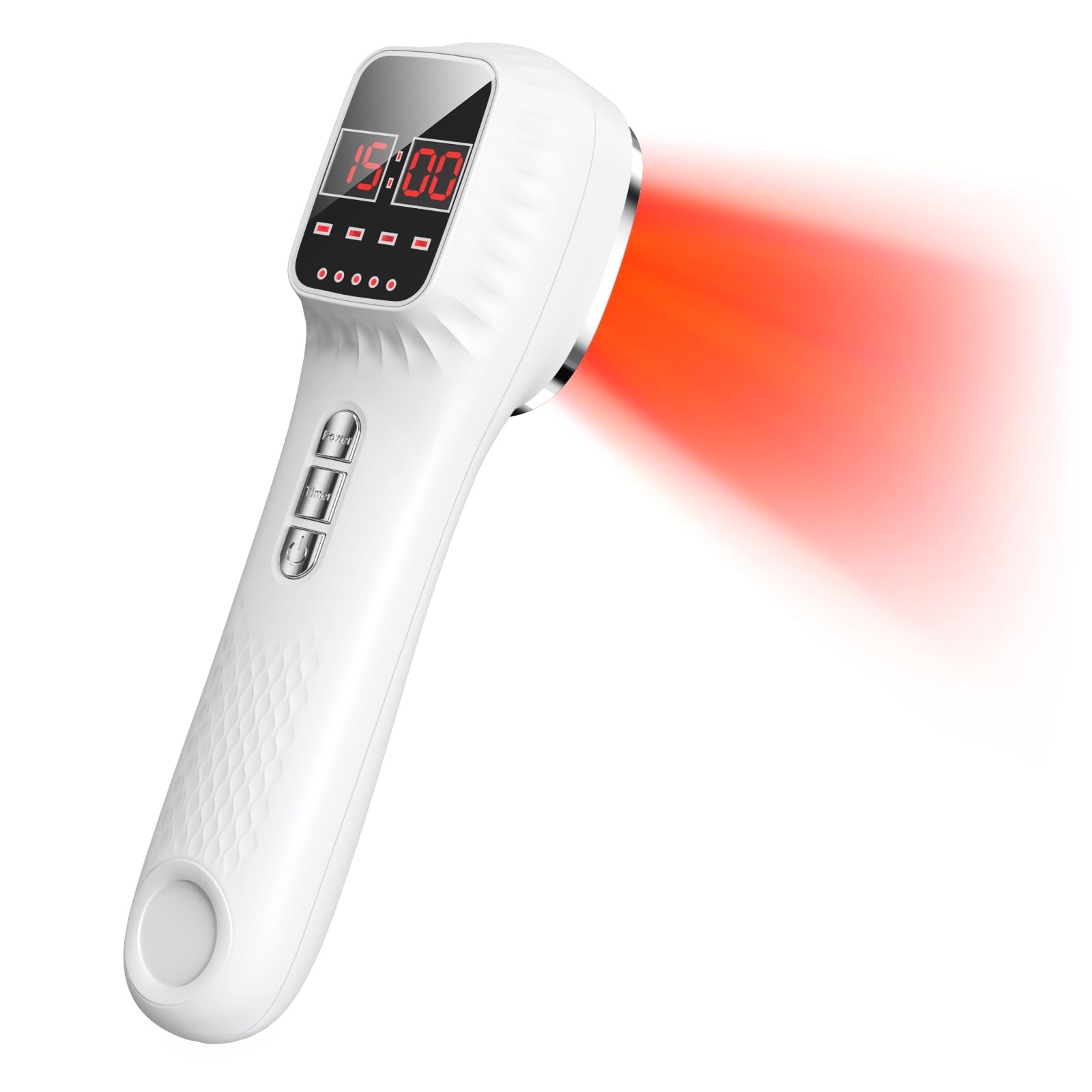 Hoakya red-light therapy device stand enables hands-free sessions.