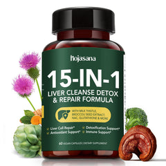 HojaSana Liver Support bottle with milk thistle for daily detox support.