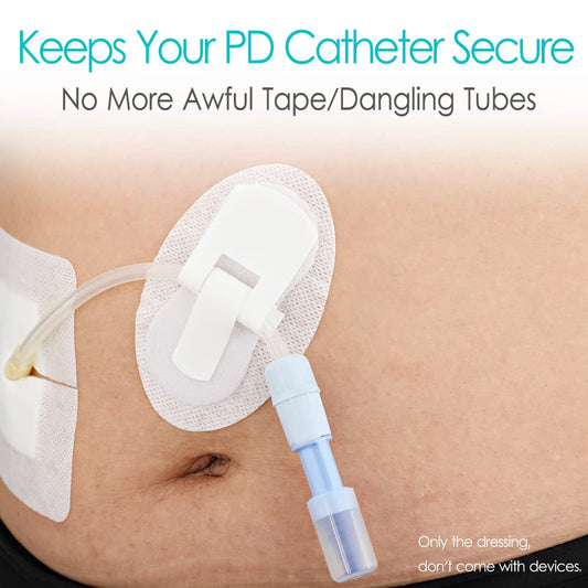 Hola Health catheter stabilizer keeps tubes in place during movement.