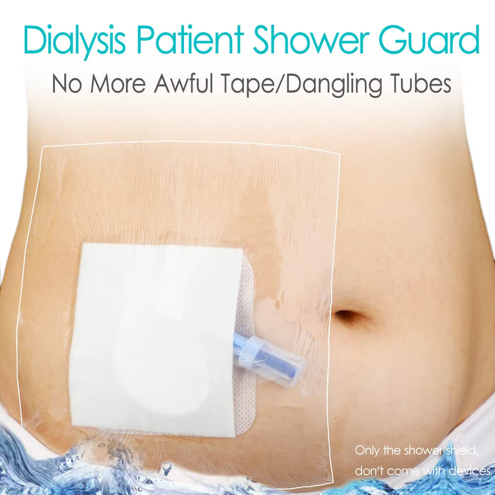 Hola Health chest catheter shower cover protects the incision area