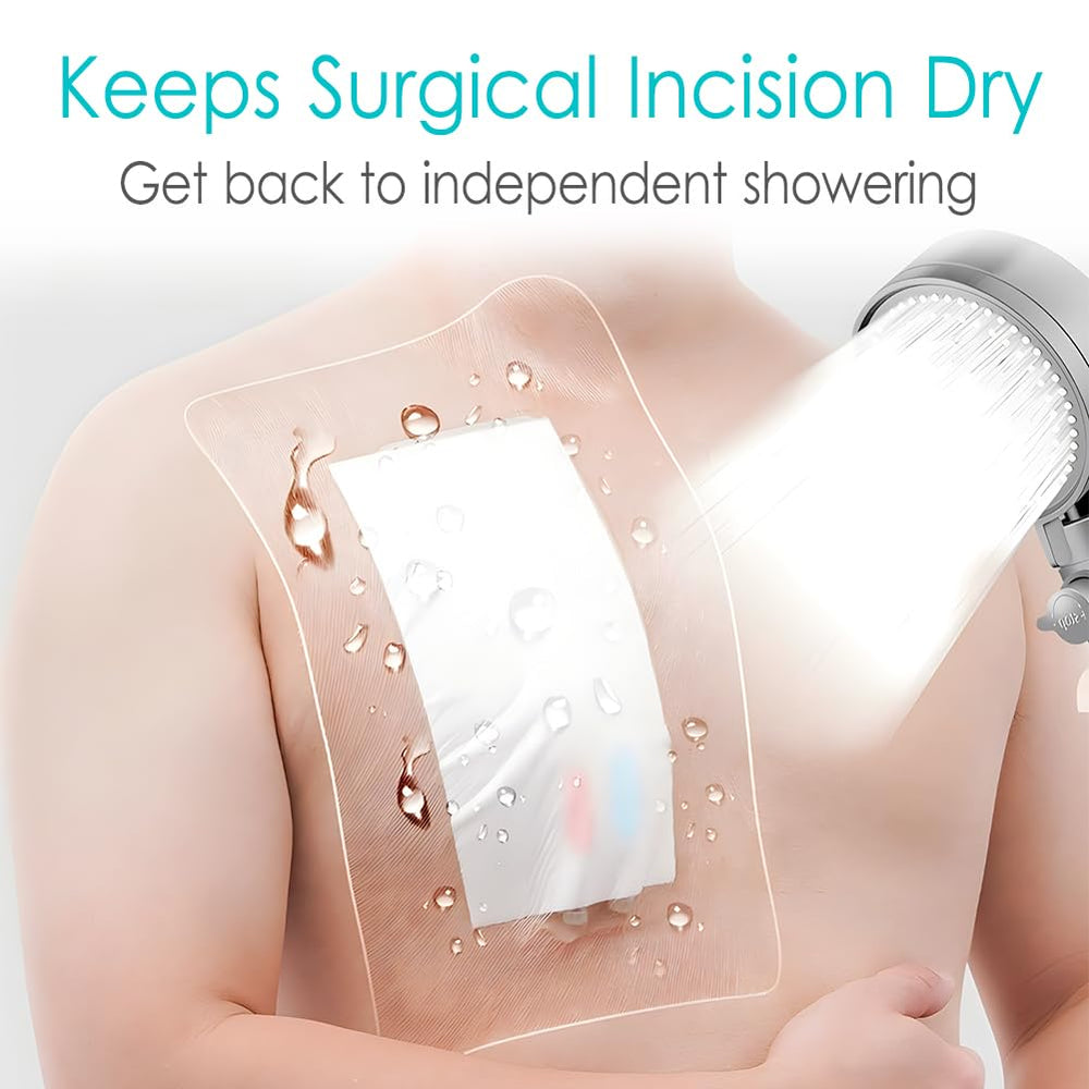 Hola Health non-stick center pad keeps incision dry and non-adherent during showers.