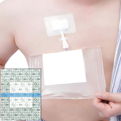 Hola Health shower cover clear film protects wounds while showering without sticking.