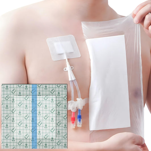 Hola Health shower cover protects dialysis port during showering
