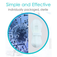 Water-resistant tube stabilizer stays secure while showering or sweating.