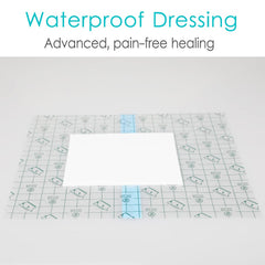 Hola Health waterproof wound dressing is transparent for easy inspection.