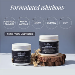Holiherb lab purity seal indicating independent testing.