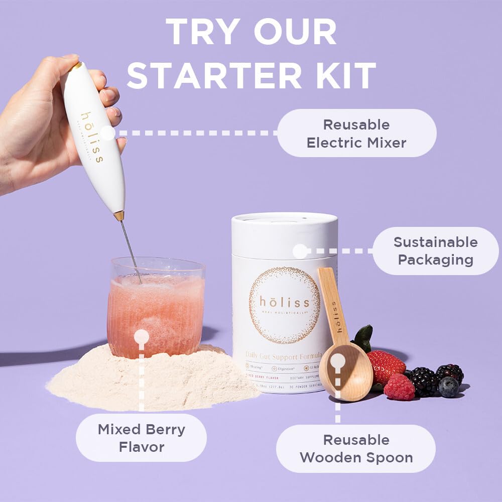HOLISS Wooden spoon included for precise, mess-free daily dosing