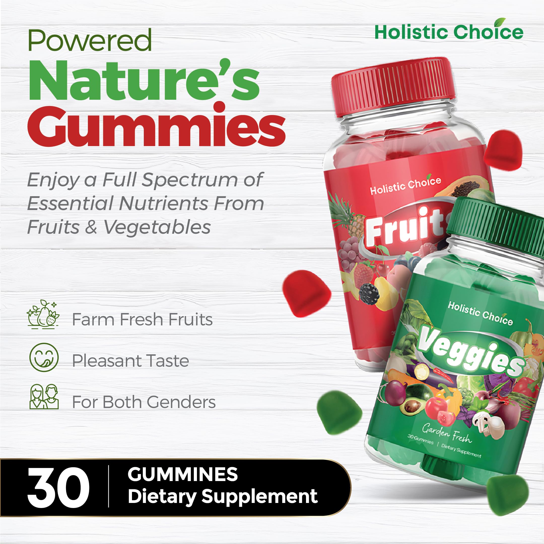 Holistic Choice Fruits Gummies kid-friendly bite, easy chew for school-day routines