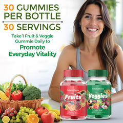 Holistic Choice Veggies Gummies close-up texture, garden-flavored bite for family nutrition