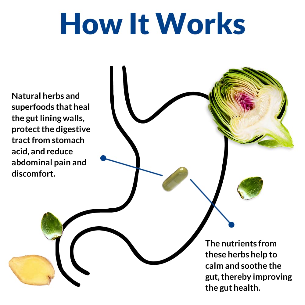 Gut Alive bottle label highlighting natural ingredients for digestive balance.