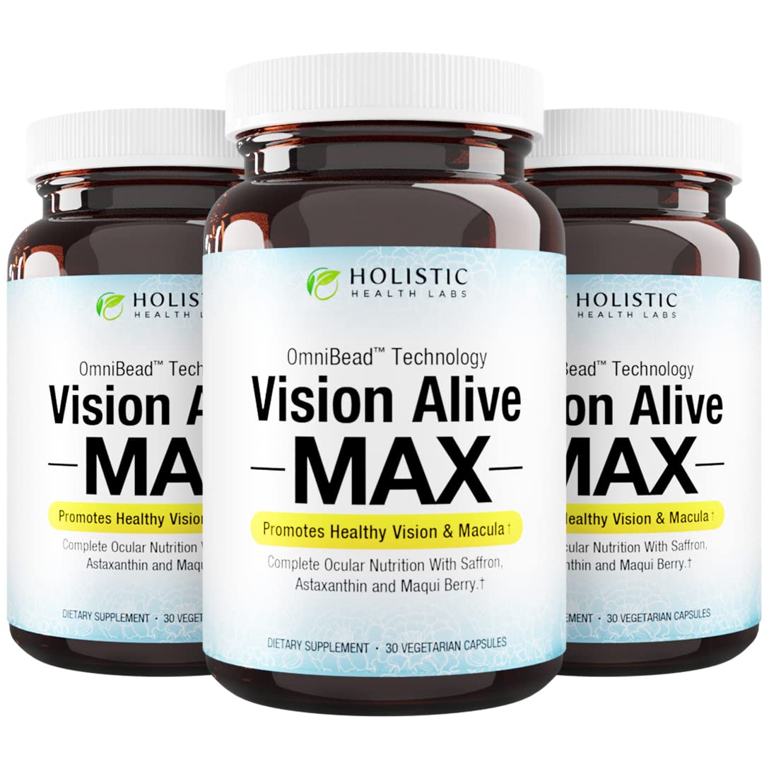 Holistic Health Labs Vision Alive Max capsules for daily eye support and clarity.