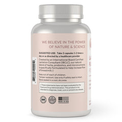 Holistic Lactation Lactation Flow Formula label emphasizing lecithin-free formula
