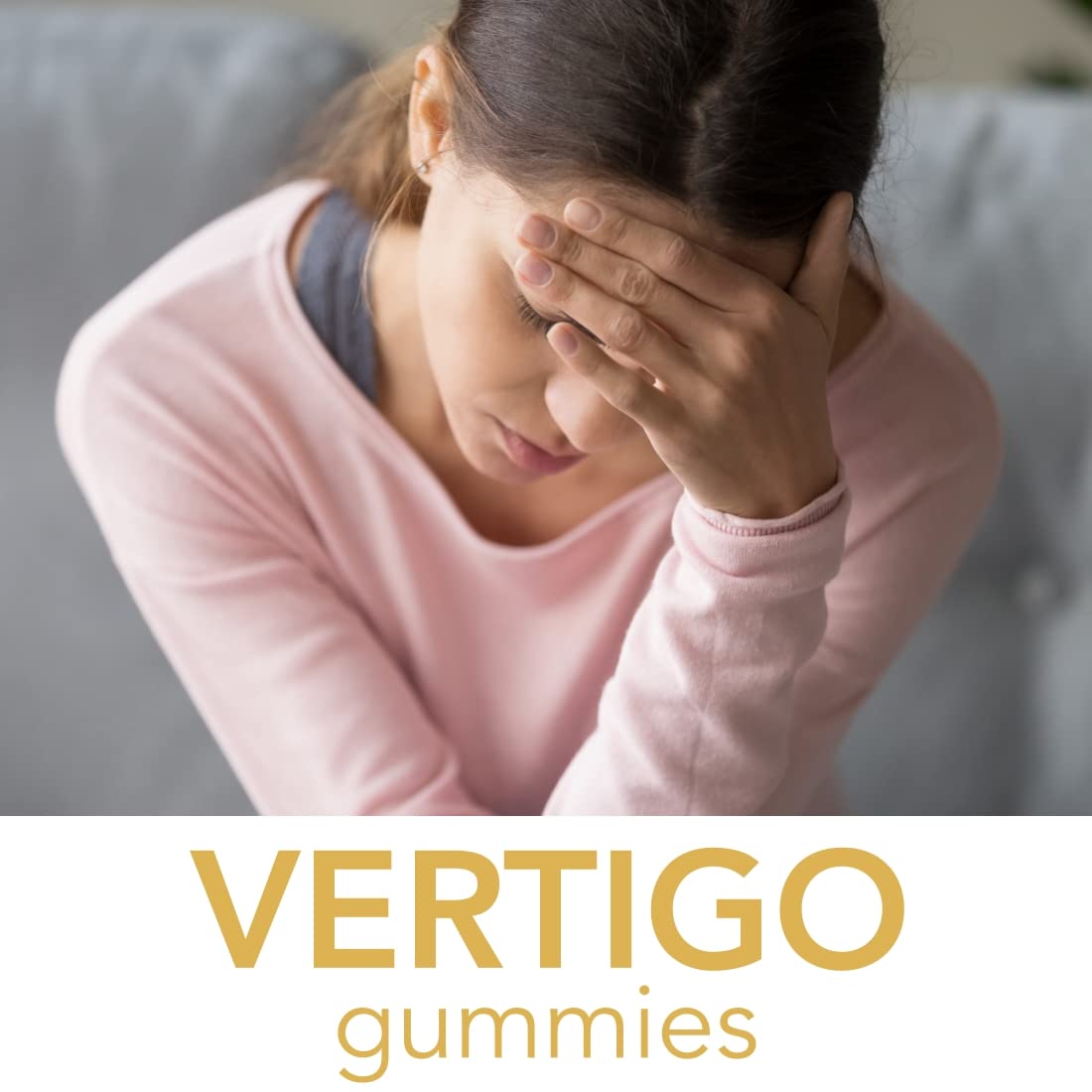 Holistic MD Vertigo Gummies pack shot highlights lemon flavor and plant-based formula