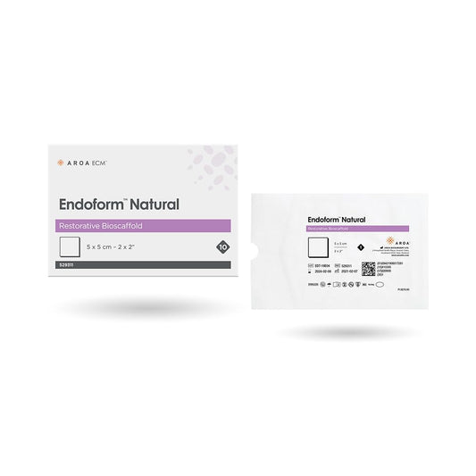 Hollister Endoform Dermal Template Collagen Dressing packshot showing wound care protection and ECM-based support