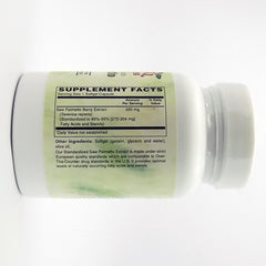 Holly Hill Health Foods saw palmetto softgels close-up, highlighting quality and potency