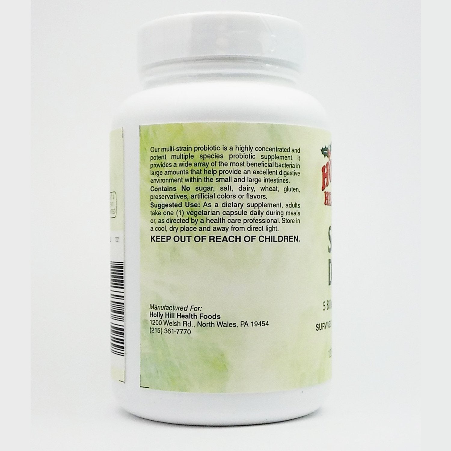 Holly Hill Suprema Dophilus bottle pour demonstrates easy daily use
