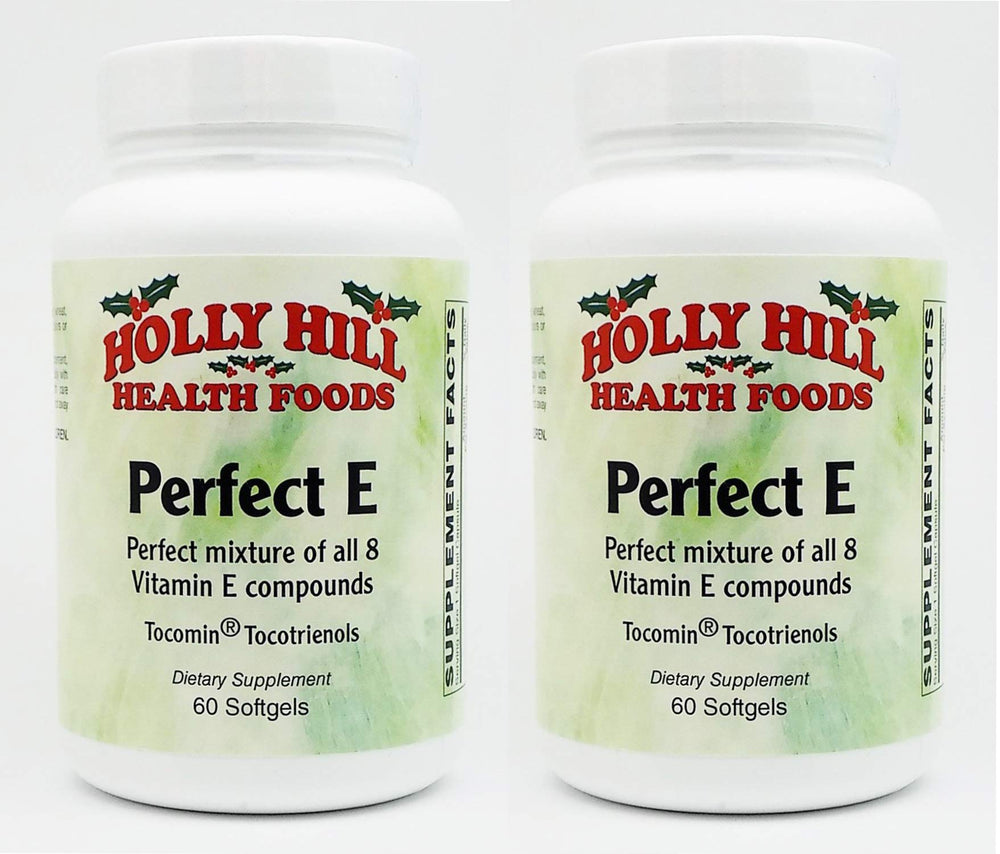Holly Hill Perfect E Compound bottle front view showing complete vitamin E blend for daily support