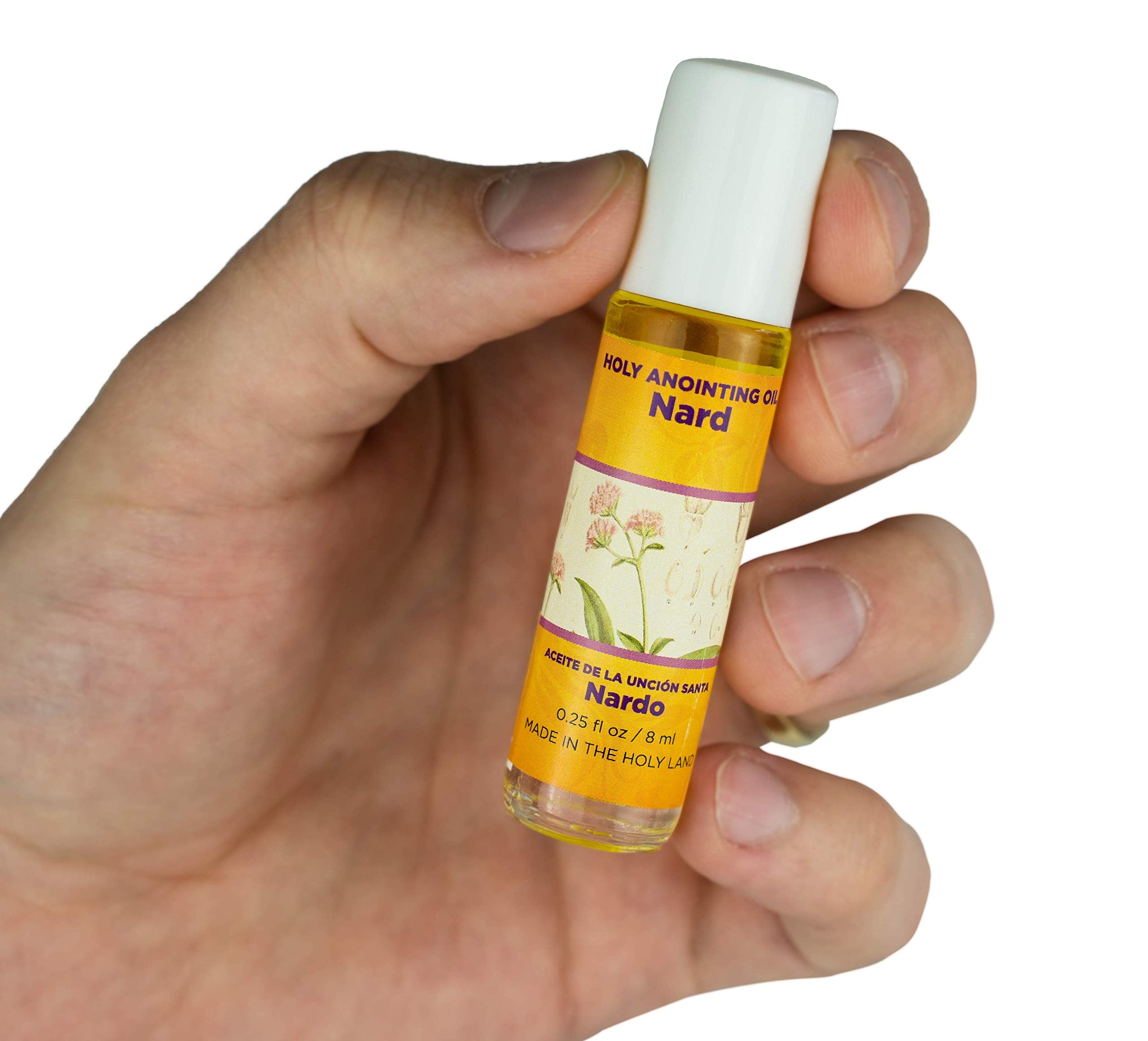 Jerusalem-sourced Nard oil fragrance with floral-herb blend for sacred ceremonies.