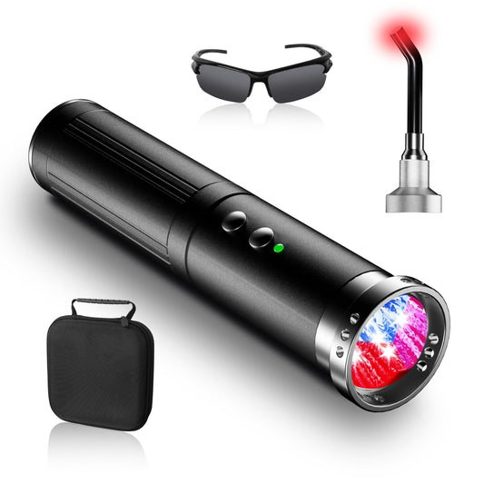 HomeCare red light therapy wand targeting the face for daily skin care support