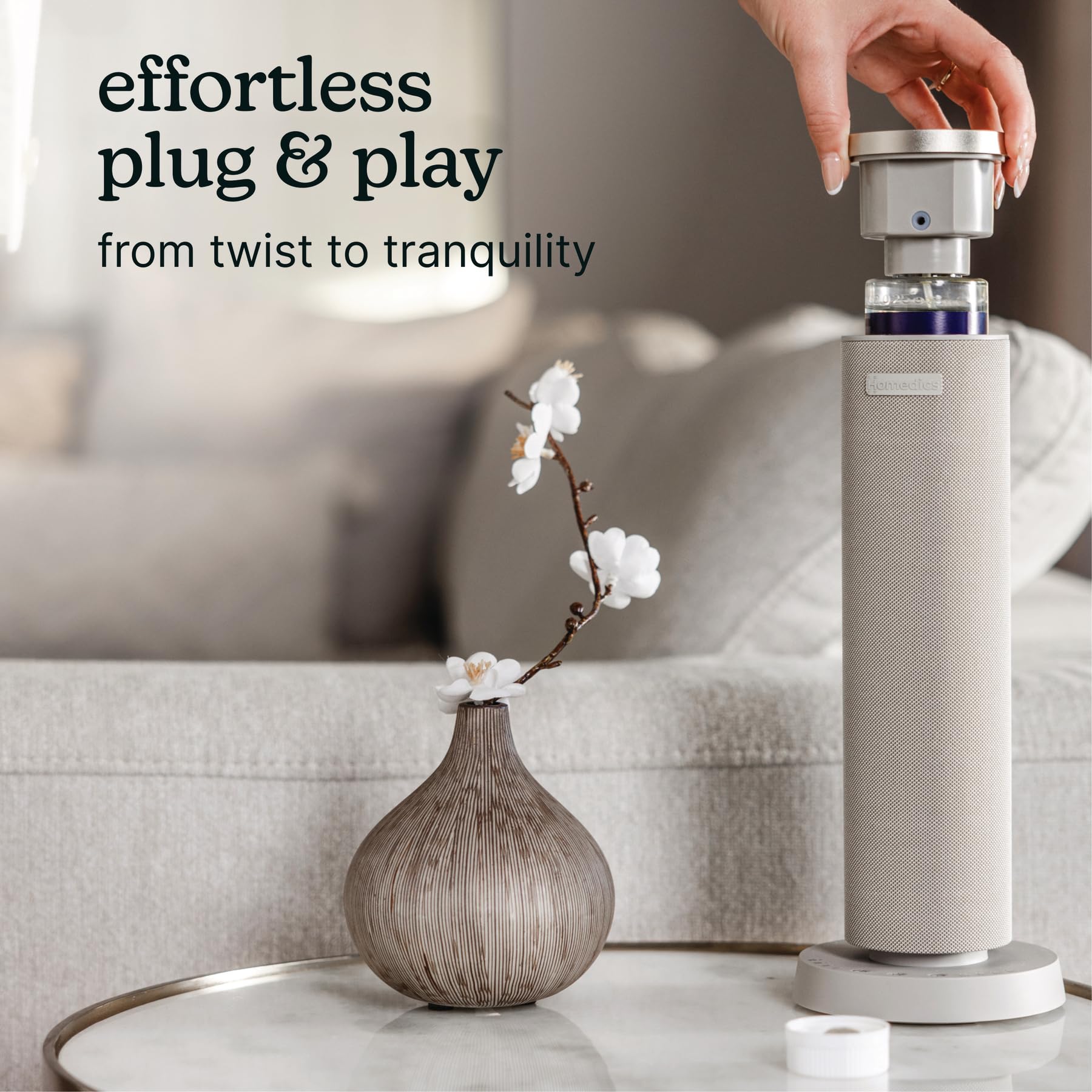 Homedics SereneScent 60ml bottles ready for seasonal ambience.