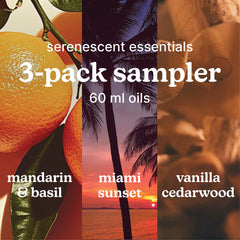 Homedics SereneScent Miami Sunset 60ml refill bottle for tropical uplift.