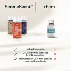 Homedics SereneScent three scent variety for a versatile home scent wardrobe.