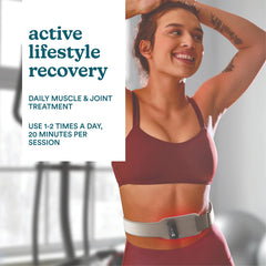 Homedics wrap showing strap adjustment for secure sizing during use.