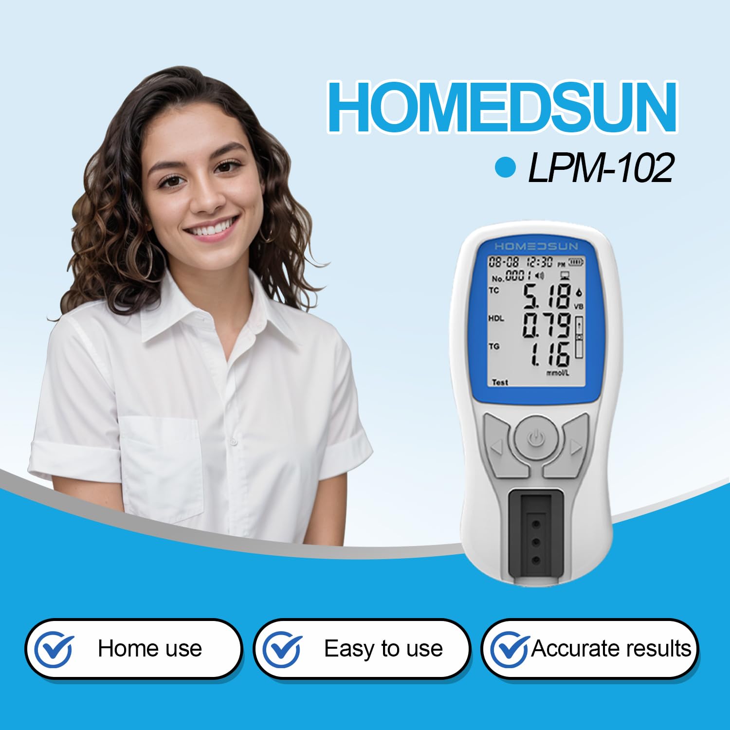 Homedsun HSLPM-102 test strips for precise readings at home