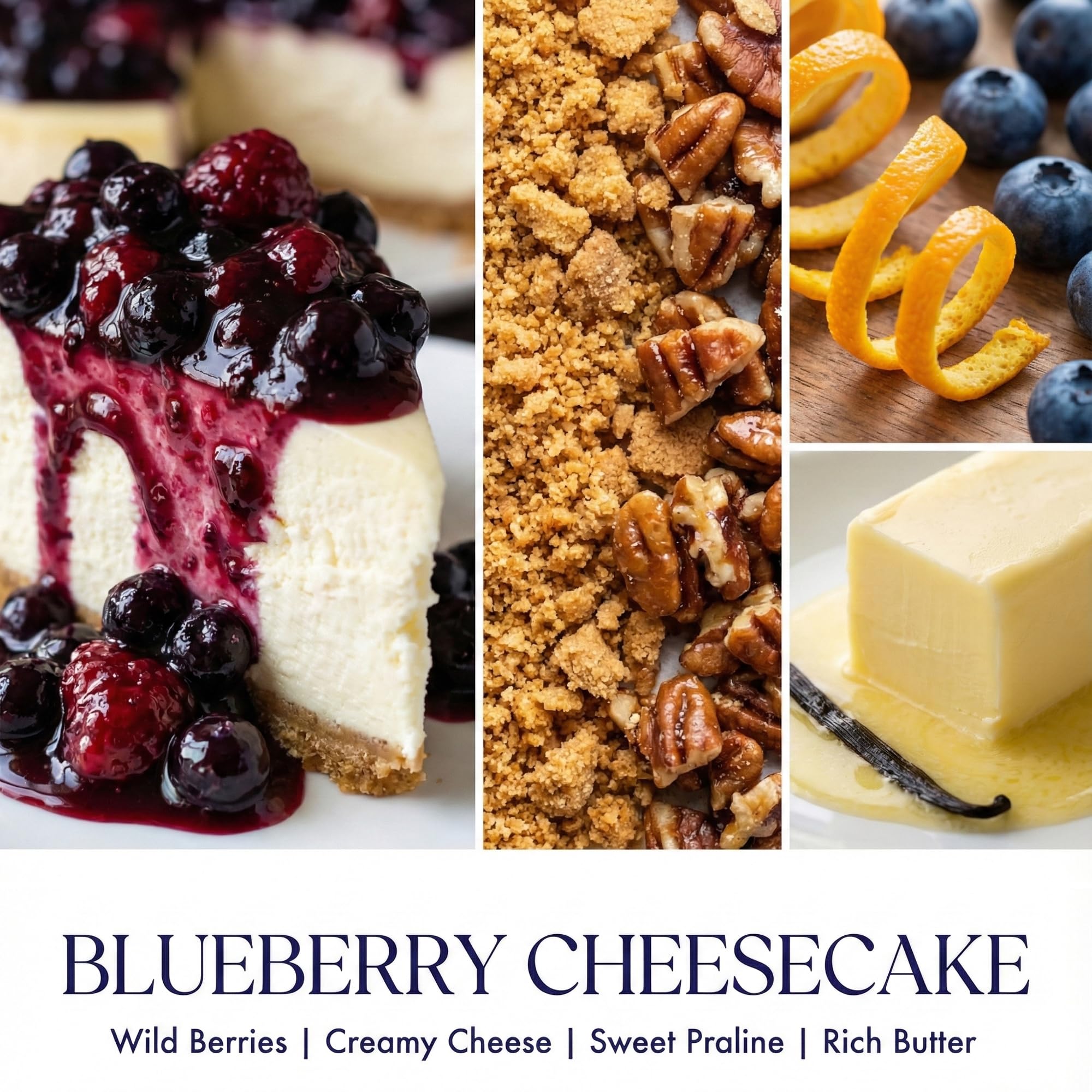 Home Lights Blueberry Cheesecake 3-wick setup showing radiant glow