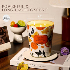 Home Lights 34oz jar candle delivering long-lasting fragrance.
