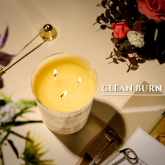 Homelights modern farmhouse decor candle complements kitchen, living room, or bedroom.