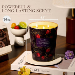 HomeLights natural soy wax candle for clean-burning ambiance.