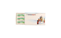 HomeoMart Ambra Grisea pellets in glass vial for easy daily dosing