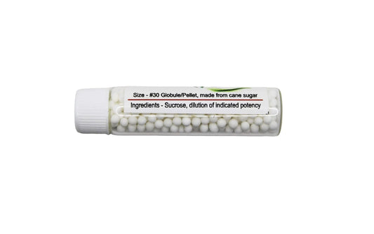 Homeomart syphilinum pellets in sterile 2-dram vial for safe storage.