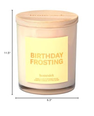Homesick Birthday Frosting candle burn time lasts thirty to thirty-five hours.