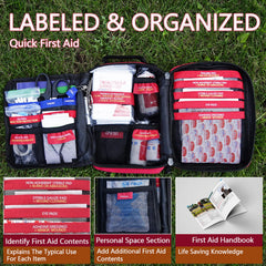 Homestockplus first aid kit compact size fits car and backpack
