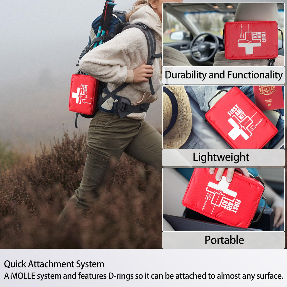 Homestockplus first aid kit with labelled sections supports quick access.